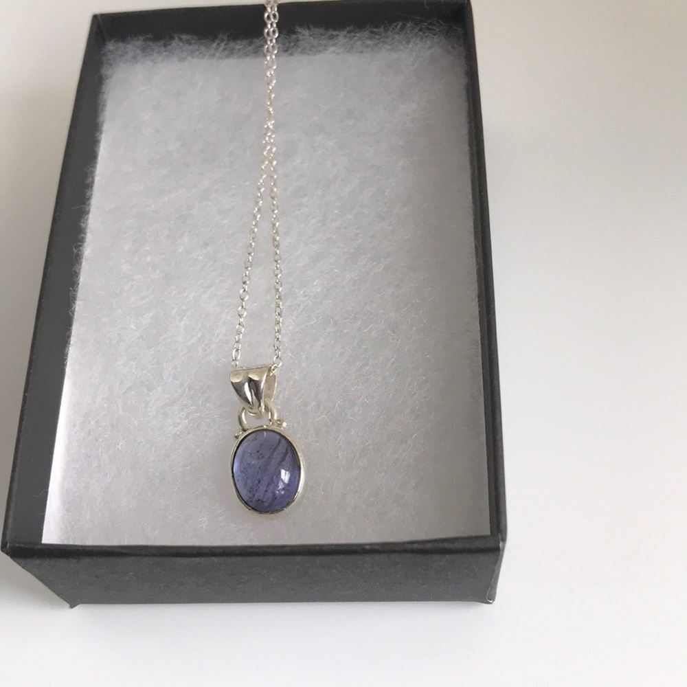 NWT- Sterling Silver & Tanzanite Necklace